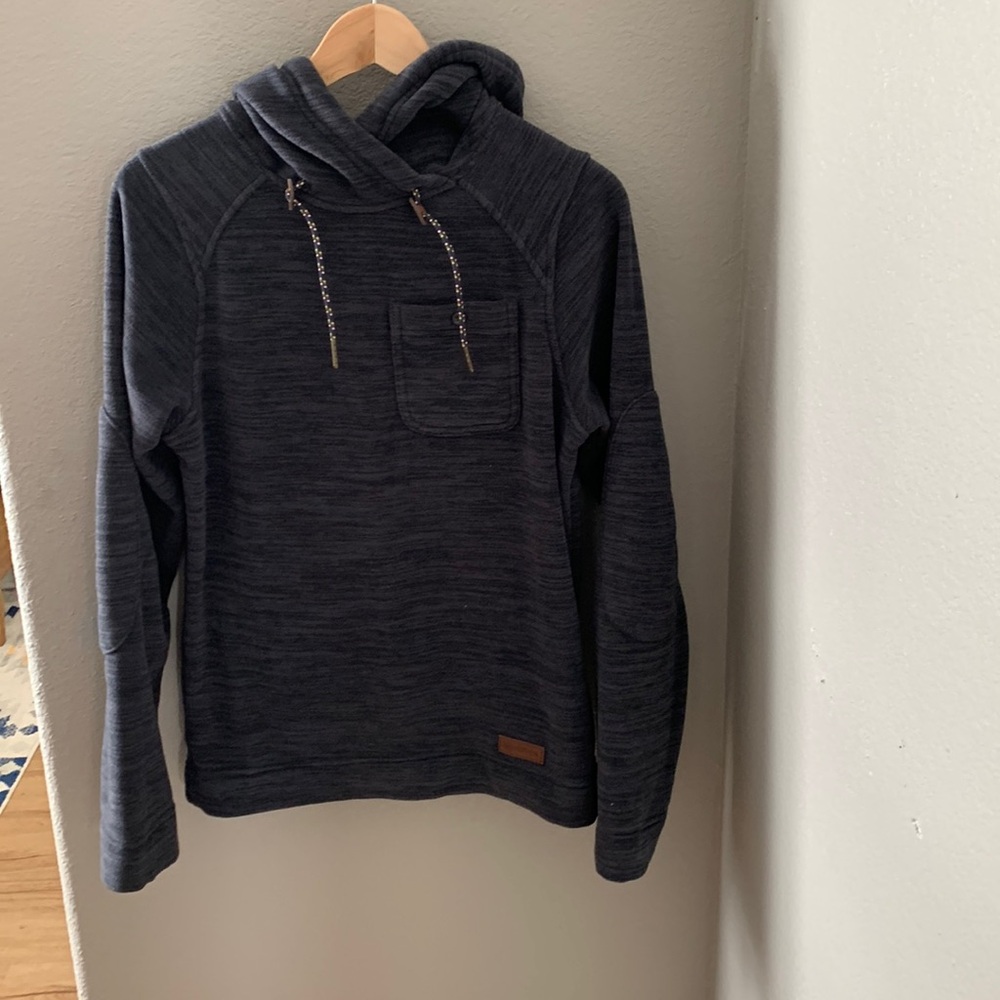 Fleece gray hoodie, Sherpa brand, size small like new